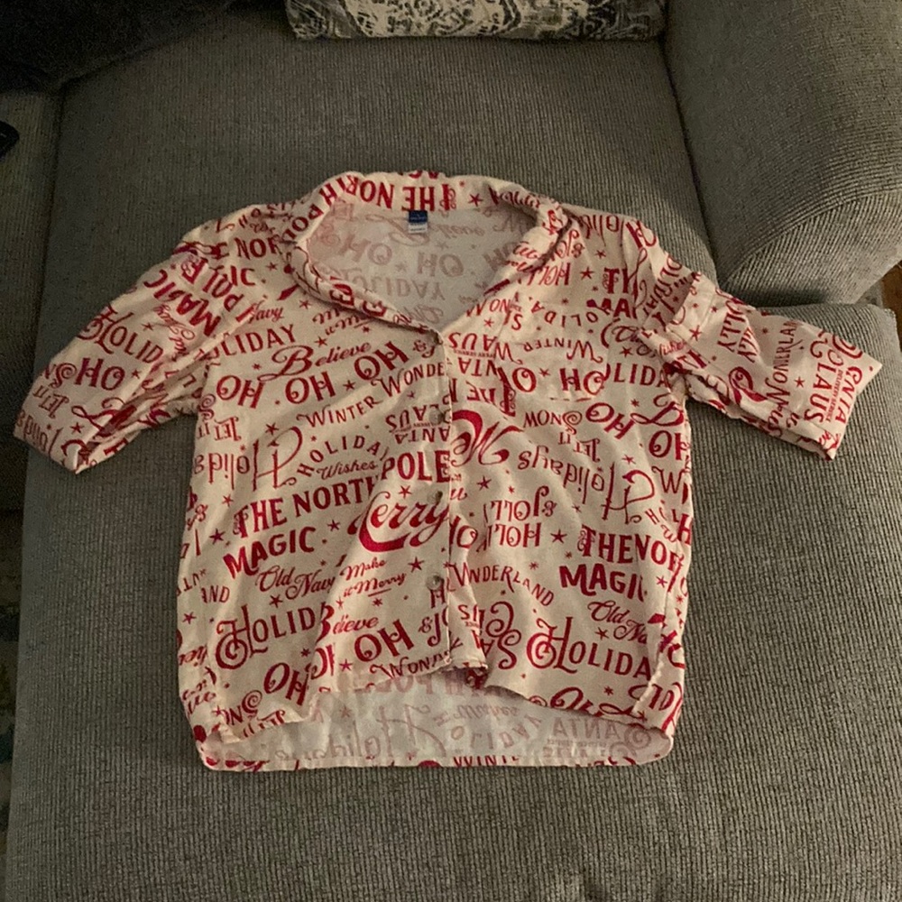 Old Navy Christmas Sleep Top